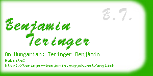 benjamin teringer business card